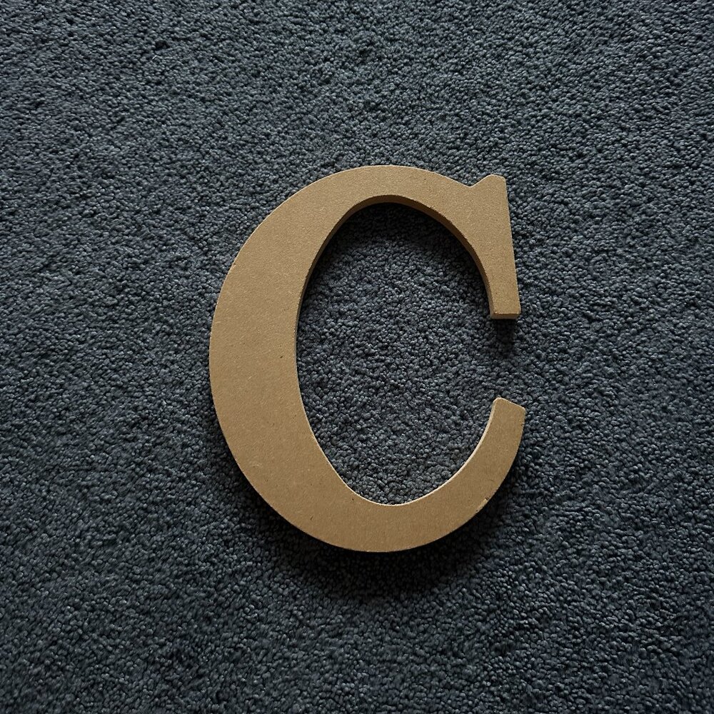 Walmart Wooden 8" Letter "C" Wall Decoration